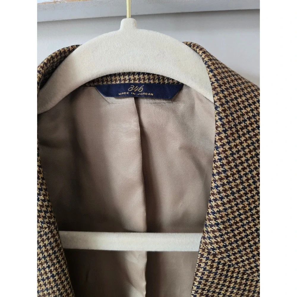 Brooks Brothers 346 Mens‎ 100% Wool Houndstooth Two Button Blazer Sport Coat